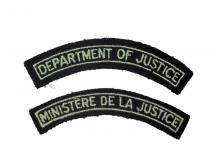 Department of Justice Shoulder Title from Museum Collection