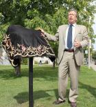 Mayor Harvey Rosen speaks at the unveiling